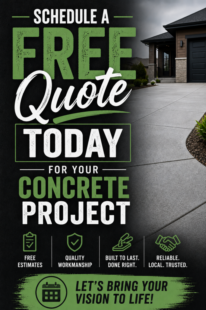 schedule a free quote today for your concrete project